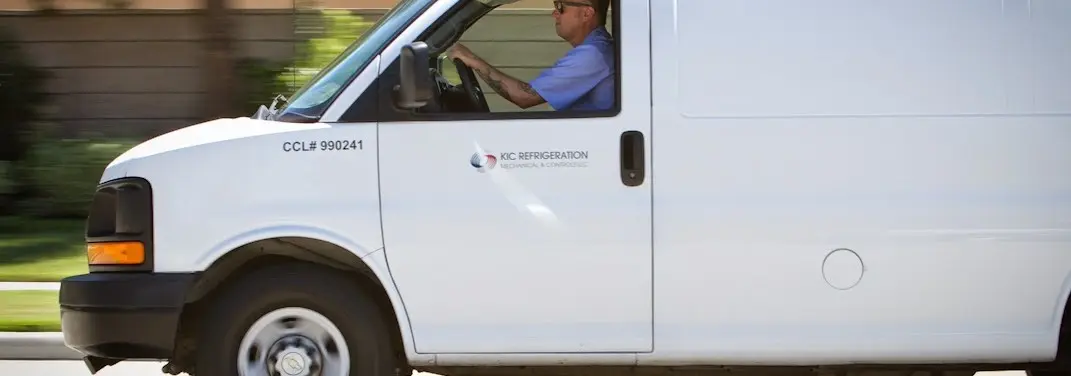 KIC Refrigeration service vehicle serving Olivette area